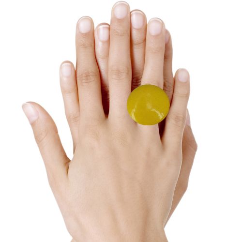 Bague Métal Argenté Champignon Céramique - LES POULETTES BIJOUX - Modalova