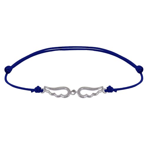 Bracelet Lien Argent Deux Petites Ailes d'Ange Ajourées - LES POULETTES BIJOUX - Modalova