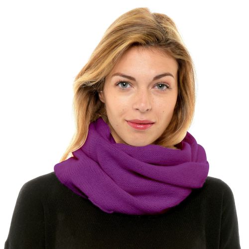 BIJOUX - Echarpe Tube 100% Cachemire 4 Fils Volume Colors - Violet cla - LES POULETTES - Modalova
