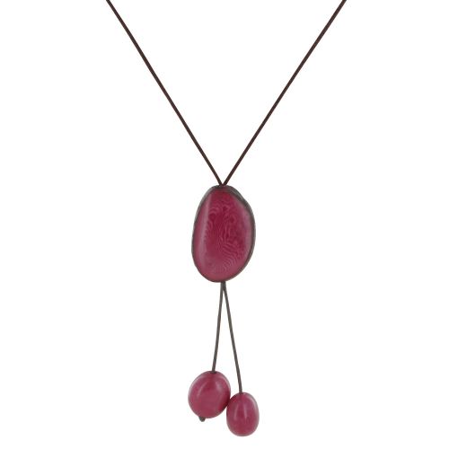 Collier Cravate Trio de Perles Tagua - LES POULETTES BIJOUX - Modalova