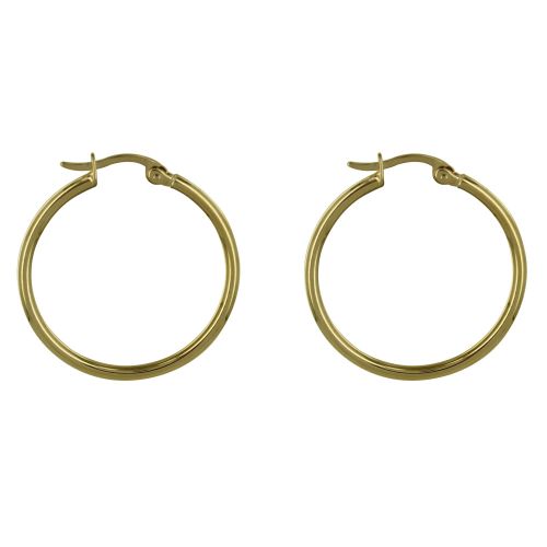 Boucles d'Oreilles Plaqué Moyennes Créoles Rondes 3cm - LES POULETTES BIJOUX - Modalova