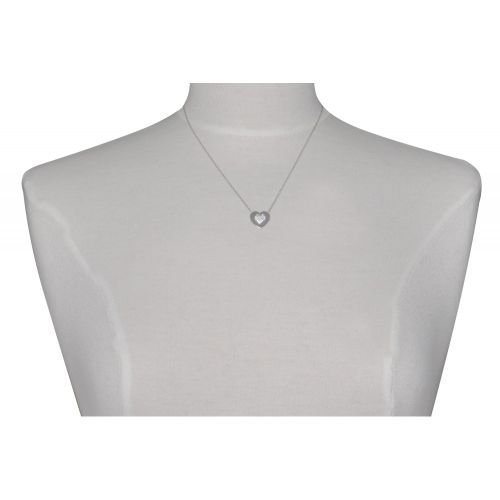 Collier 925 Double Coeurs et Strass - LES POULETTES BIJOUX - Modalova