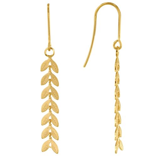 Boucles d'Oreilles Plaqué Laurier - LES POULETTES BIJOUX - Modalova