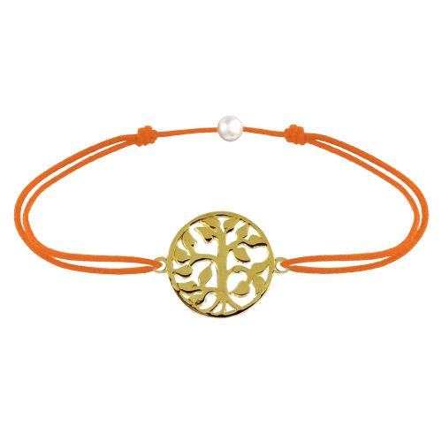 Bracelet Lien Arbre de Vie Plaqué - Orange - LES POULETTES BIJOUX - Modalova