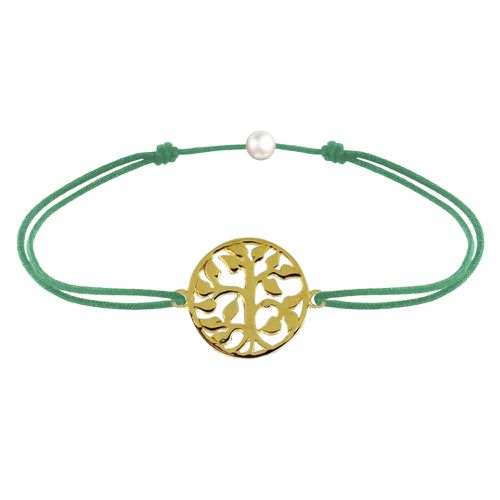 Bracelet Lien Arbre de Vie Plaqué - Vert - LES POULETTES BIJOUX - Modalova