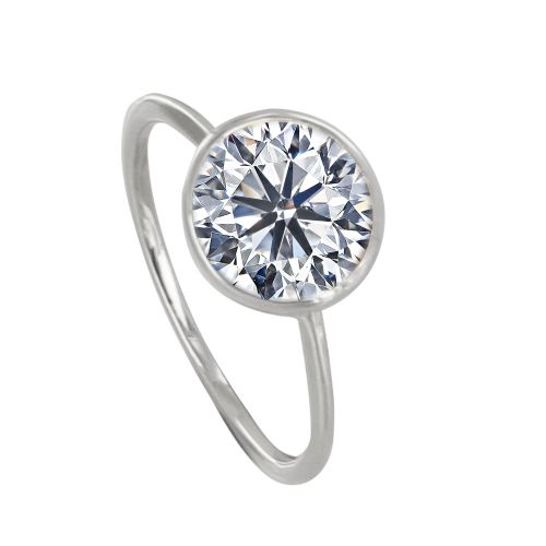 Bague 925 Solitaire Serti Clos - taille 58 - LES POULETTES BIJOUX - Modalova