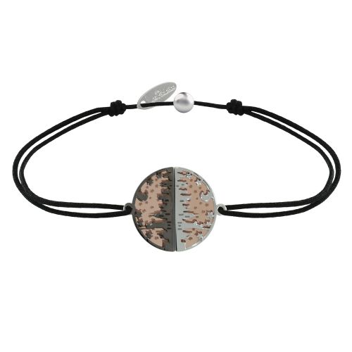 Bracelet Lien Médaille Argent Plaqué Or Rose Ruthénium New Yo - LES POULETTES BIJOUX - Modalova