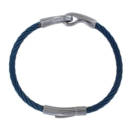Bracelet Acier Torsadé Rigide et Deux Boucles - LES POULETTES BIJOUX - Modalova