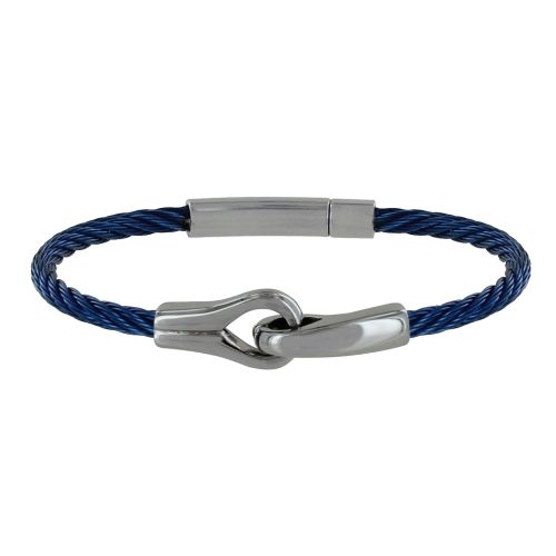 Bracelet Acier Torsadé Rigide et Deux Boucles - LES POULETTES BIJOUX - Modalova