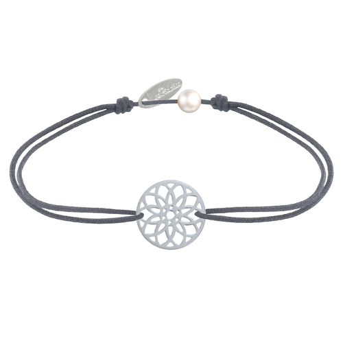 Bracelet Lien Médaille Mandala Graine de Vie - Gris - LES POULETTES BIJOUX - Modalova