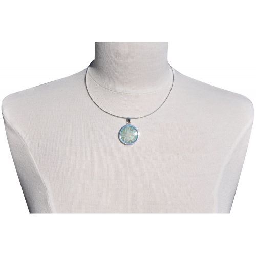 Pendentif Argent Rond Coquillage d'Eau Fleur Dollar des - LES POULETTES BIJOUX - Modalova