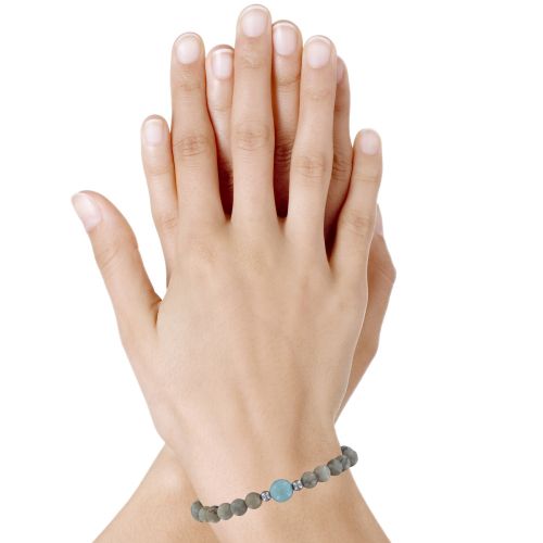 Bracelet Perles Opales Une Perle de Larimar et Deux Per - LES POULETTES BIJOUX - Modalova