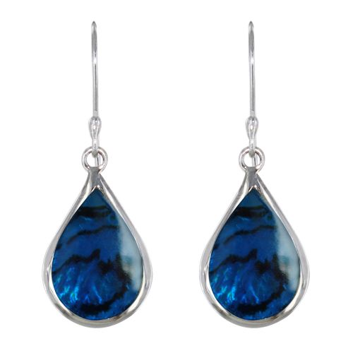 Boucles d'Oreilles Argent Petite Goutte Nacre Abalone - LES POULETTES BIJOUX - Modalova