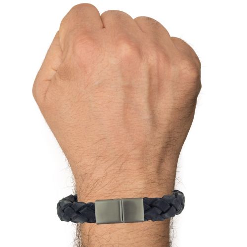Bracelet Cuir Large Tresse - taille 21 cm - LES POULETTES BIJOUX - Modalova