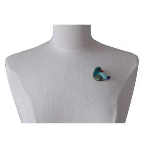 Broche Oiseau Émaillé - LES POULETTES BIJOUX - Modalova