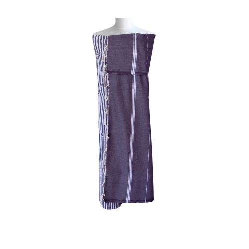 BIJOUX - Grand Fouta Drap Plage et Hammam Coton Couleur Prune Lignes e - LES POULETTES - Modalova