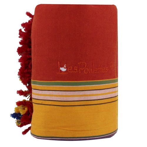 BIJOUX - Kikoy Serviette Plage Coton Couleur Orange Eponge - LES POULETTES - Modalova