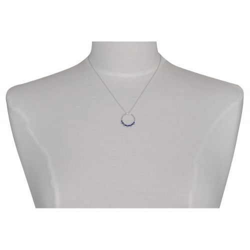 Collier Cercle Argent Perles de Lapis Lazuli Facettées et Per - LES POULETTES BIJOUX - Modalova