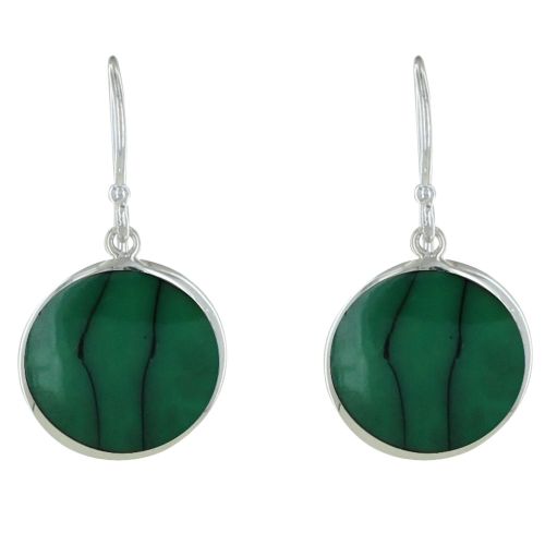 Boucles d'Oreilles Argent 925 Disques de Turquoise - LES POULETTES BIJOUX - Modalova