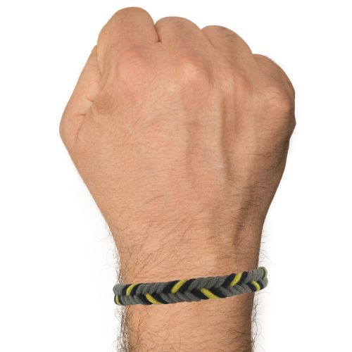 Bracelet Chevron Kaki Jaune Noir - LES POULETTES BIJOUX - Modalova