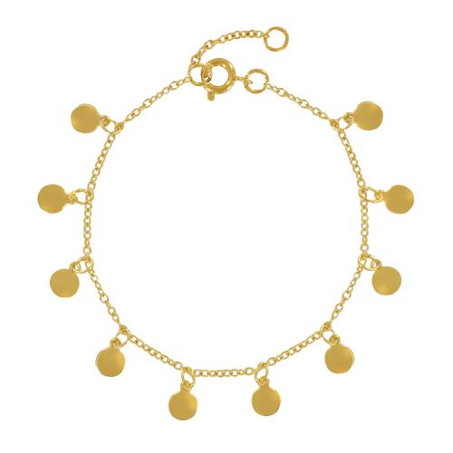 Bracelet Plaqué Breloques Rondes - LES POULETTES BIJOUX - Modalova