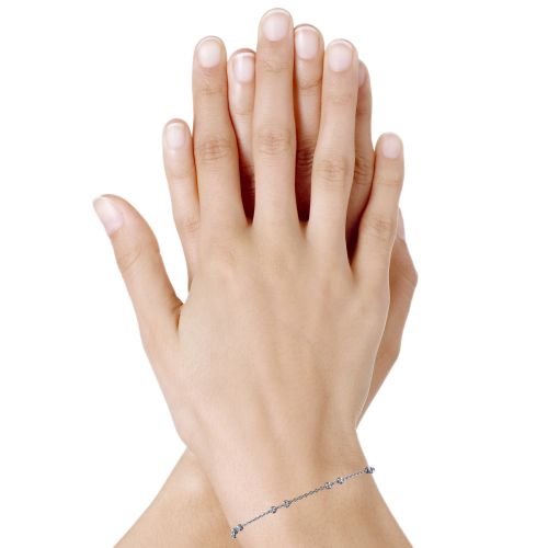 Bracelet 925 Rhodié et Billes - LES POULETTES BIJOUX - Modalova