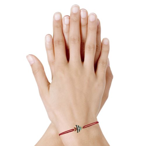 Bracelet Lien Médaille en Laiton Poisson Émaillée Blanche et - LES POULETTES BIJOUX - Modalova