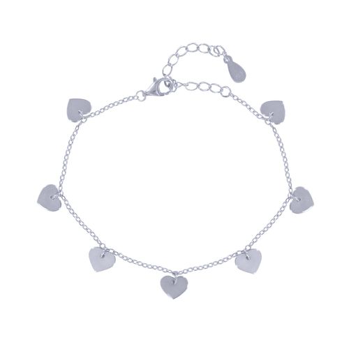 Bracelet Argent Sept Coeurs - LES POULETTES BIJOUX - Modalova