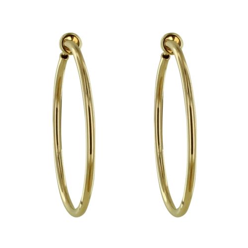 Boucles d'Oreilles Plaqué Créoles Pour Oreilles Non Percée - LES POULETTES BIJOUX - Modalova