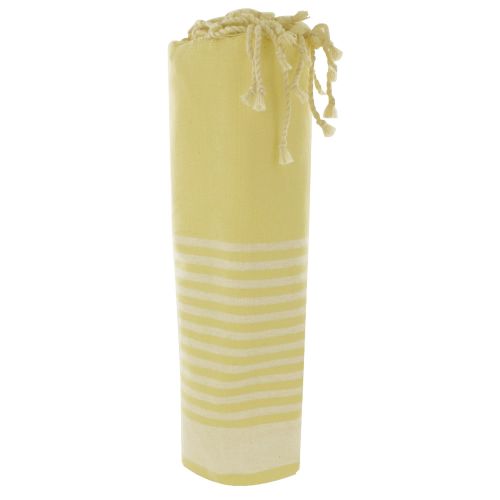 BIJOUX - Fouta Drap Plage et Hammam Coton Rayé Blanc 100 x 200cm - LES POULETTES - Modalova