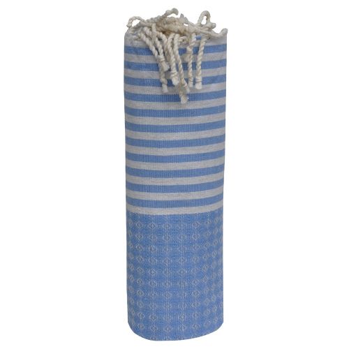 BIJOUX - Fouta Drap Plage et Hammam Coton Jacquard Rayures Grises - LES POULETTES - Modalova