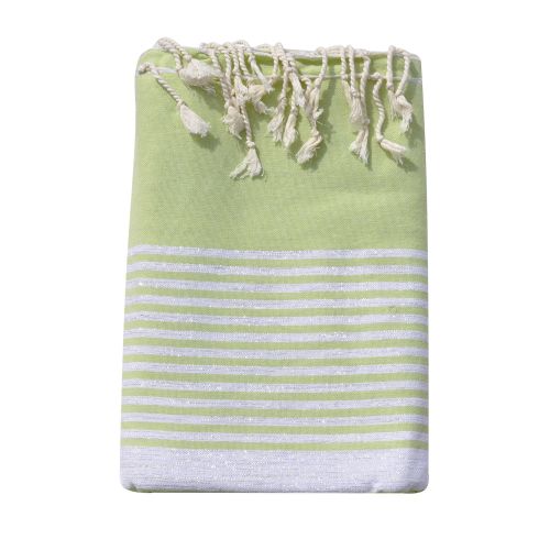 BIJOUX - Grand Fouta Drap Plage et Hammam Coton Couleur Rayé Lure - LES POULETTES - Modalova