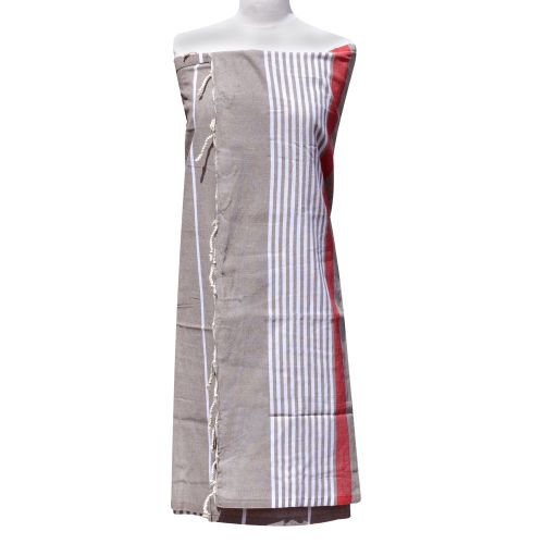 BIJOUX - Fouta Drap Plage et Hammam Coton Bande Rouge et Petite - LES POULETTES - Modalova