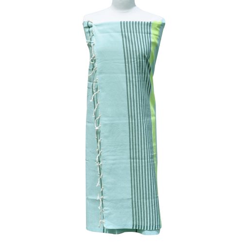 BIJOUX - Fouta Drap Plage et Hammam Coton d'Eau Bande Jaune Fluo - LES POULETTES - Modalova
