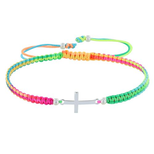 Bracelet Croix Lien Tréssé - Classics - Multicolore - LES POULETTES BIJOUX - Modalova