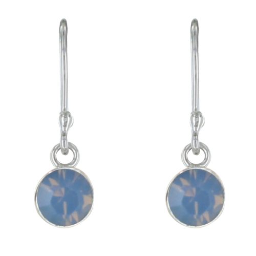 Boucles d'Oreilles Argent Crochet Demi-Sphère de Cristal Face - LES POULETTES BIJOUX - Modalova