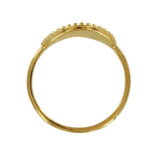Bague Plaqué Ronde Martelée et Billes - taille 60 - LES POULETTES BIJOUX - Modalova