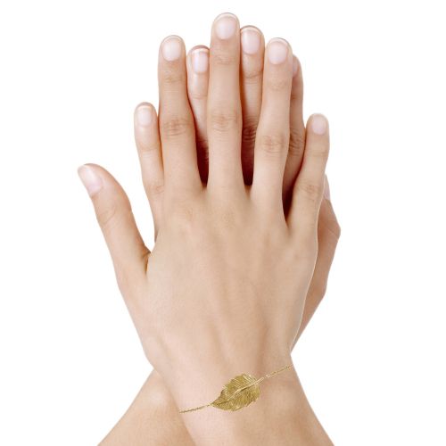 Bracelet Plaqué Feuille - LES POULETTES BIJOUX - Modalova