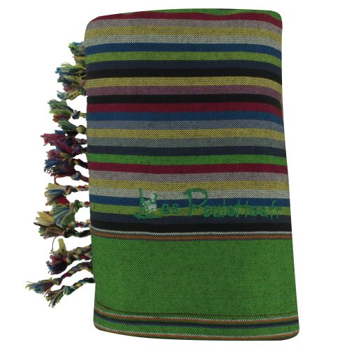 BIJOUX - Kikoy Serviette Plage Coton Couleur Rayé Bleu Foncé Vert - Bl - LES POULETTES - Modalova