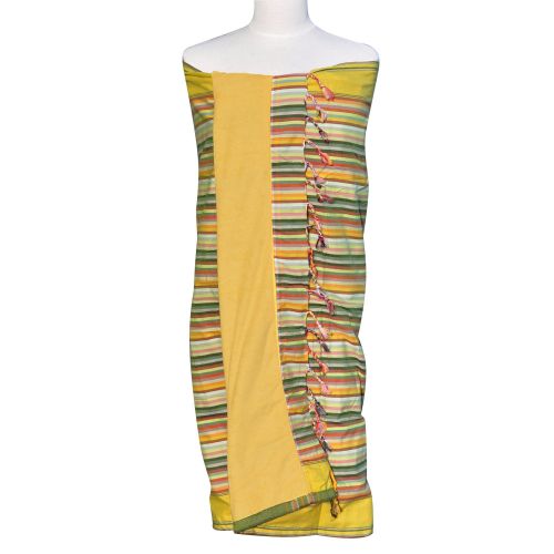 BIJOUX - Kikoy Serviette Plage Coton Couleur Rayé Vert - LES POULETTES - Modalova