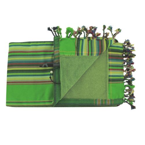 BIJOUX - Kikoy Serviette Plage Coton Couleur Rayé Pomme - LES POULETTES - Modalova