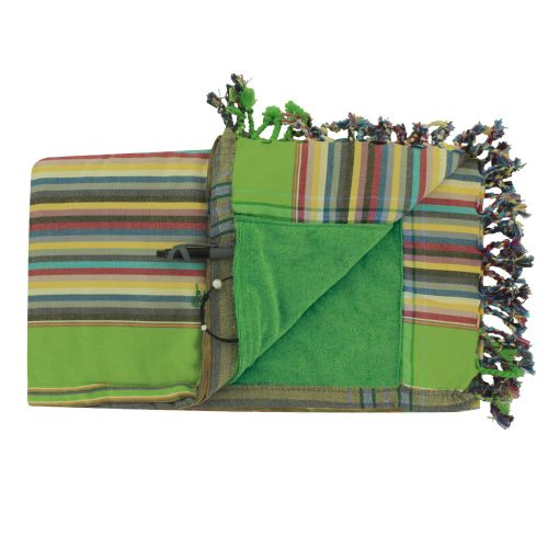 BIJOUX - Kikoy Serviette Plage Coton Couleur Rayé Jaune - LES POULETTES - Modalova