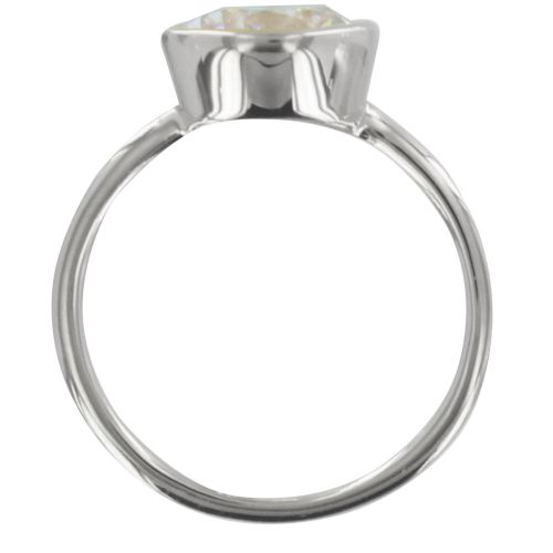 Bague 925 Solitaire Serti Clos - taille 58 - LES POULETTES BIJOUX - Modalova