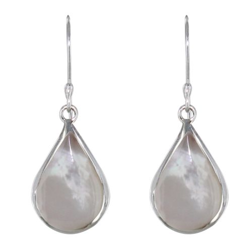 Boucles d'Oreilles Argent 925 Petite Goutte Nacre - LES POULETTES BIJOUX - Modalova