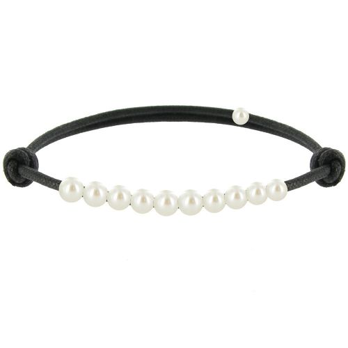 Bracelet Lien Numéro 10 Perle Blanche des Poulettes - Classic - LES POULETTES BIJOUX - Modalova