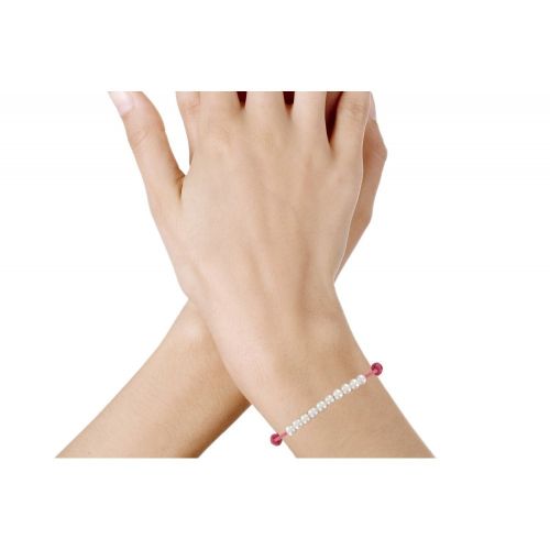 Bracelet Lien Numéro 10 Perle Blanche des Poulettes - Classic - LES POULETTES BIJOUX - Modalova