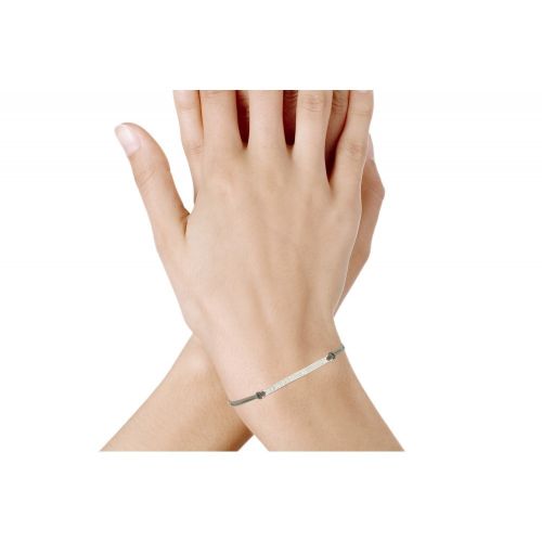 Bracelet Lien Barrette Argent 925 et Strass - Classics - LES POULETTES BIJOUX - Modalova
