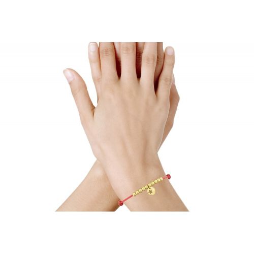 Bracelet Lien Médaille Etoile et Perles Plaquées Or - Classic - LES POULETTES BIJOUX - Modalova