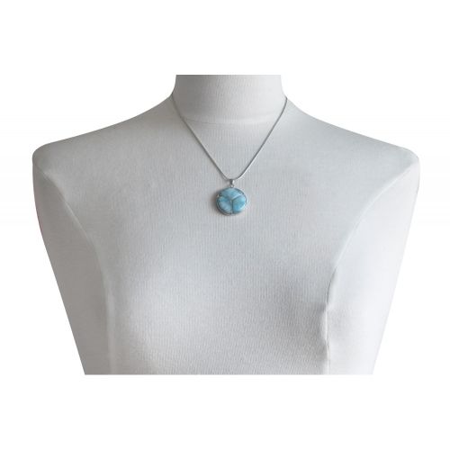 Collier Chaine Serpent Argent Pendentif Rond Trois Triangles - LES POULETTES BIJOUX - Modalova