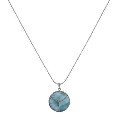 Collier Chaine Serpent Argent Pendentif Rond Trois Triangles - LES POULETTES BIJOUX - Modalova
